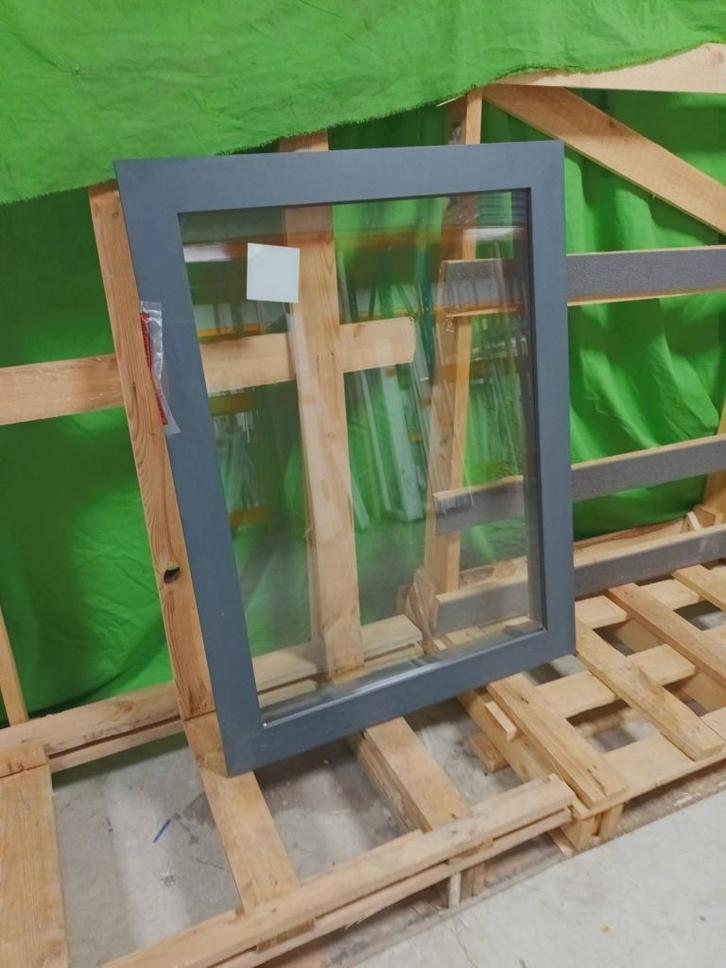 Aluminium Vast kozijn  b90,5 x h119,3 cm -1346-, Doe-het-zelf en Verbouw, Kozijnen en Schuifpuien, Zo goed als nieuw, Raamkozijn