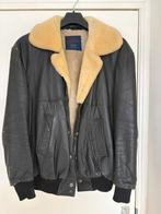 “Pilotenjas”, leer, Ophalen of Verzenden, Gedragen, Maat 52/54 (L), Zwart