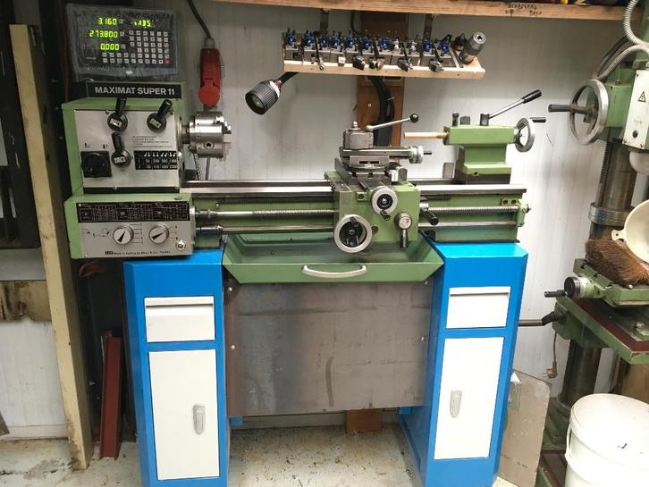 Emco draaibank, Doe-het-zelf en Verbouw, Draaibanken, Gebruikt, Metaaldraaibank, 500 tot 1000 mm, Ophalen