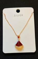 Sterling agaat zilveren ketting, Ophalen of Verzenden, Nieuw, Goud, Zilver