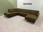 GRATIS LEVERING Z.G.A.N Montel u-bank 340x225 Gereinigd, Ophalen of Verzenden, Zo goed als nieuw, Vierpersoons of meer, Stof