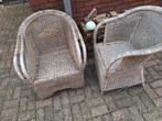 twee rieten stoelen voor buiten, Huis en Inrichting, Stoelen, Ophalen, Gebruikt, Twee, Overige kleuren