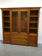 Kersenhouten luxe (vitrine) kast, Huis en Inrichting, Kasten | Vitrinekasten, Ophalen, 200 cm of meer, 25 tot 50 cm, Glas