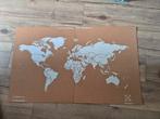 Wereld kaart / prikbord, Ophalen of Verzenden, Zo goed als nieuw