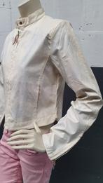 Lakjasje Foxy, wit, nepleer look. Maat S, maat 36. S25, Kleding | Dames, Tweedehands verkoop, Tweedehands verkoop, Wit, Ophalen of Verzenden