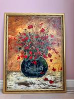Prachtig vaas met rode bloemen, Antiek en Kunst, Kunst | Schilderijen | Klassiek, Ophalen