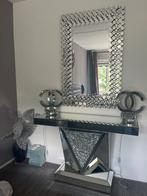 Tafel en lampenset, Huis en Inrichting, Tafels | Sidetables, Ophalen, Zo goed als nieuw, 25 tot 50 cm, Rond