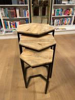 3 Bijzettafels Showmodel - Nesting Tables, Huis en Inrichting, Tafels | Bijzettafels, Ophalen, Minder dan 45 cm, Minder dan 55 cm
