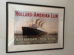 Holland-Amerika Lijn Rotterdam - New York Poster ingelijst, Ophalen