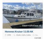 Hemmes Kruiser 1100AK Zie website Vaarmakelaar, Ophalen, Staal, 50 pk of meer, Diesel