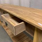 Sidetable – 160 cm - massief teakhout - 3 lades - TTM Wonen, Huis en Inrichting, Tafels | Sidetables, Teakhout, Nieuw, Landelijk