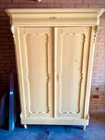 Vintage Biedermeier kast legkast meidenkast geel hout, Huis en Inrichting, Ophalen, Gebruikt