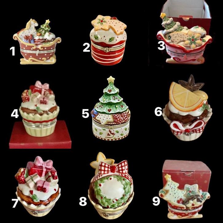 Villeroy & Boch Winter Bakery •9.Verschillende.Dekseldoosjes, Diversen, Kerst, Zo goed als nieuw, Ophalen of Verzenden