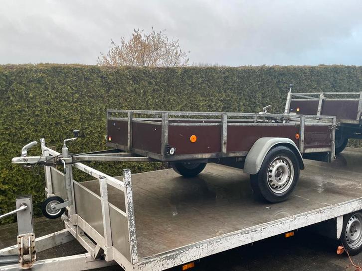 Ongeremde enkelasser aanhanger 222x122cm max massa 750KG, Auto diversen, Aanhangers en Bagagewagens, Gebruikt, Ophalen