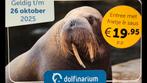 Kortingspas Dolfinarium Harderwijk 5 stuks €30.00, Tickets en Kaartjes, Eén persoon, Kortingsbon, Overige typen