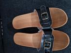 Houten Klompen met gesp, maat 36 (valt als 37), Blauw, Zo goed als nieuw, Klompenkoning, Sandalen of Muiltjes