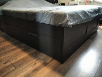 Ikea BRIMNES tweepersoonsbed, zwart - afbeelding 3