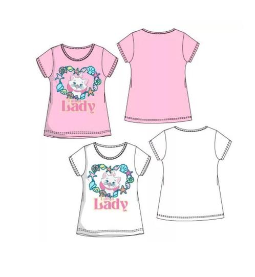 Marie Cat T-shirt - Disney - Maat 98 - 104 - 110 - 116, Kinderen en Baby's, Kinderkleding | Maat 98, Nieuw, Meisje, Shirt of Longsleeve