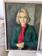 Wil van Dinther Schilderij Olieverf Portret Ingrid 1966, Ophalen