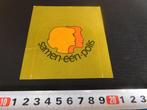 sticker samen één polis, Verzamelen, Ophalen, Zo goed als nieuw, Bedrijf of Vereniging