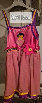 Dora jurk, maat 3/4 jaar, Kinderen en Baby's, Carnavalskleding en Verkleedspullen, Ophalen of Verzenden, Zo goed als nieuw, Meisje