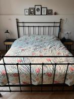 Ikea metal bedframe 160x200, Huis en Inrichting, Ophalen, Gebruikt, Zwart, Tweepersoons