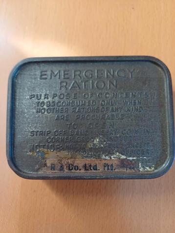 Engelse Noodrantsoen Blik WOII beschikbaar voor biedingen