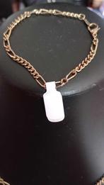 Goud Doublé Figaro Schakel R.V.S. Armband - Size: 18/22cm, Sieraden, Tassen en Uiterlijk, Verzenden, Zo goed als nieuw, Goud, Staal