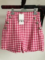 Nieuwe korte broek / shorts van Zara met gingham-ruit, Zara, Ophalen of Verzenden, Zo goed als nieuw, Roze