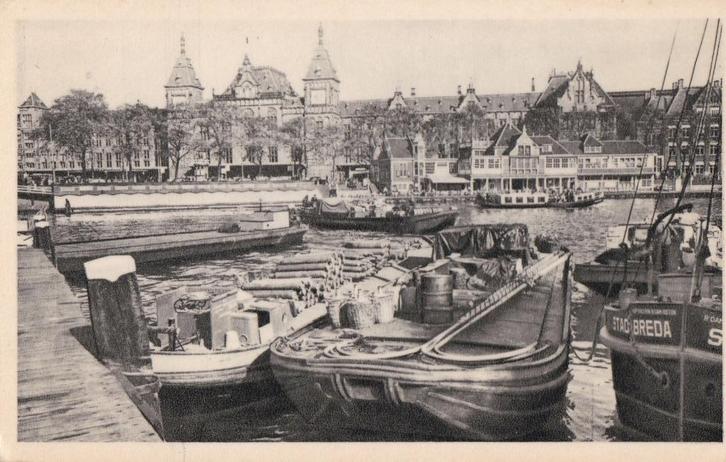 amsterdam pr hendrikkade 2x diverse ca 1950, Verzamelen, Ansichtkaarten | Nederland, Noord-Brabant, 1940 tot 1960, Ophalen of Verzenden