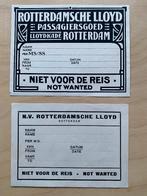 scheepvaart , Rotterdamsche Lloyd , bagagelabels, Ophalen of Verzenden, Zo goed als nieuw, Motorboot, Gebruiksvoorwerp