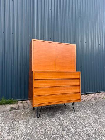 Vintage kast secretaire highboard beschikbaar voor biedingen