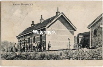 Ansichtkaart Briefkaart Trein Station Nieuwstadt 1913 D4 beschikbaar voor biedingen