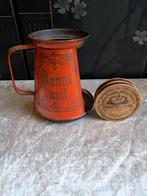 Antieke rode blikken franse blaker met de tekst Bonne nuit, Ophalen of Verzenden