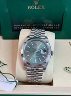 Rolex Datejust 41mm 126300 Mint green dial 7/2025 €13.495,-, Staal, Ophalen of Verzenden, Zo goed als nieuw, Rolex