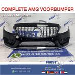 W205 C205 C43 AMG VOORBUMPER ZWART + GT GRIL C KLASSE 2014-2, Gebruikt, Voor, Mercedes-Benz, Ophalen of Verzenden