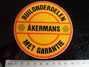 sticker akermans ruilonderdelen met garantie logo beschikbaar voor biedingen
