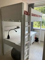 Bopita Hoogslaper met Bureau, Ophalen, Eenpersoons, Zo goed als nieuw, 200 cm