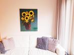 Schilderij ZONNENBLOEMEN 90x70  2x uitverkoop, Antiek en Kunst, Ophalen