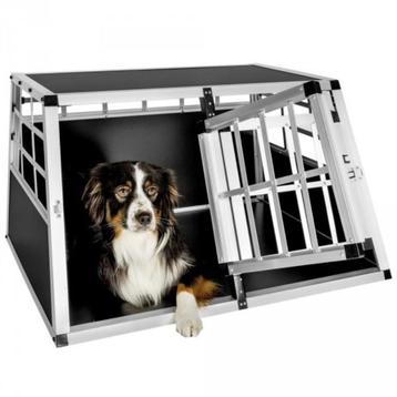 Autobench Aluminium Dubbeldeurs Auto Hondenbench 89x69x50 cm beschikbaar voor biedingen