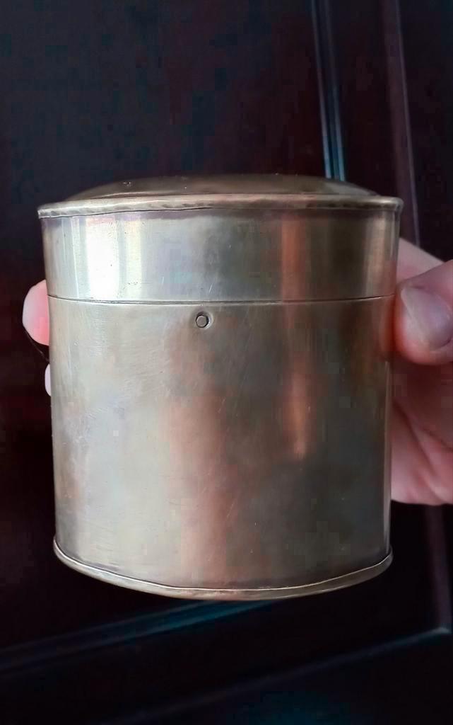 Antiek duitse messing Doorboorde Ormolu Box- Snuifdoos, Antiek en Kunst, Antiek | Koper en Brons, Koper, Ophalen of Verzenden