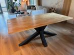 keukentafel | Eikenblad + kruispoot | optie voor 6 stoelen, Eikenhout, Zo goed als nieuw, Vijf personen of meer, 150 tot 200 cm