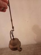 Vintage mijnlampje op olie, Ophalen of Verzenden, Brons