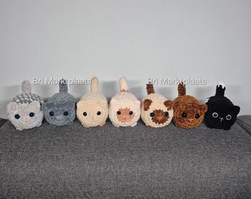 Gehaakt katje/poesje, decoratie, cadeautje,  kleinigheidje  beschikbaar voor biedingen