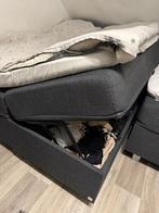 T.E.A.B. Boxspring 140x200 met opbergruimte, Ophalen, Gebruikt, 140 cm, Twijfelaar