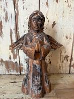 Houten Engel met glazen ogen, Ophalen of Verzenden