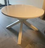 Witte (kleine) salontafel kruispoot, 50 tot 100 cm, Rond, Minder dan 50 cm, Zo goed als nieuw