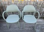 2 kunststof tuinstoelen mint groen, Tuin en Terras, Tuinstoelen, Ophalen of Verzenden, Zo goed als nieuw, Kunststof