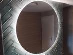 Badkamer spiegel rond 100cm (LED defect), Ophalen, 100 tot 150 cm, Rond, Nieuw