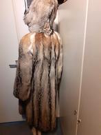 120 cm lange echte coyote bontjas + capuchon bont jas 36/38, Ophalen of Verzenden, Zo goed als nieuw, Maat 36 (S), Bruin